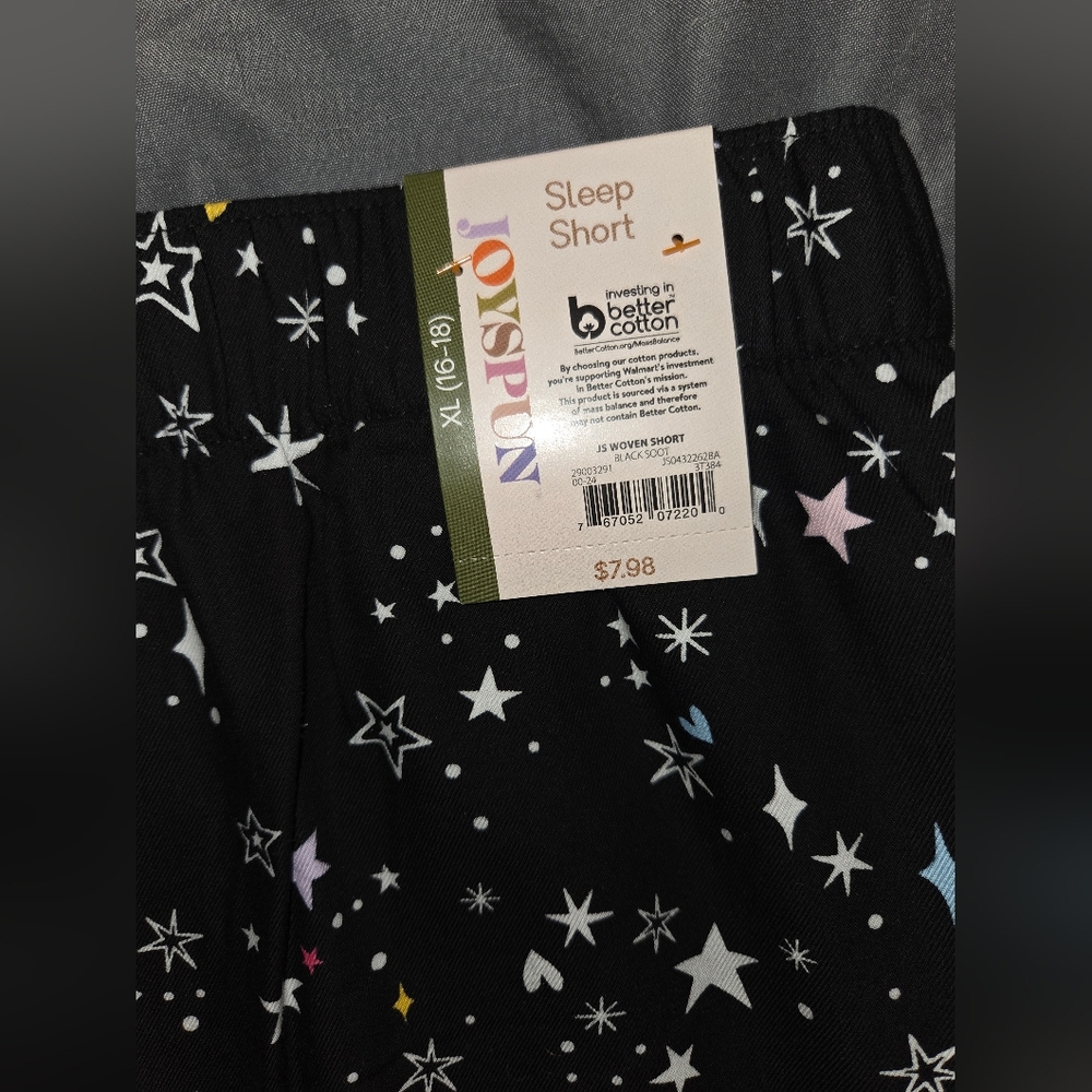 FINAL PRICE!! NWT!! JOYSPUN Starry Night Black Pajama Shorts - Picture 4 of 4